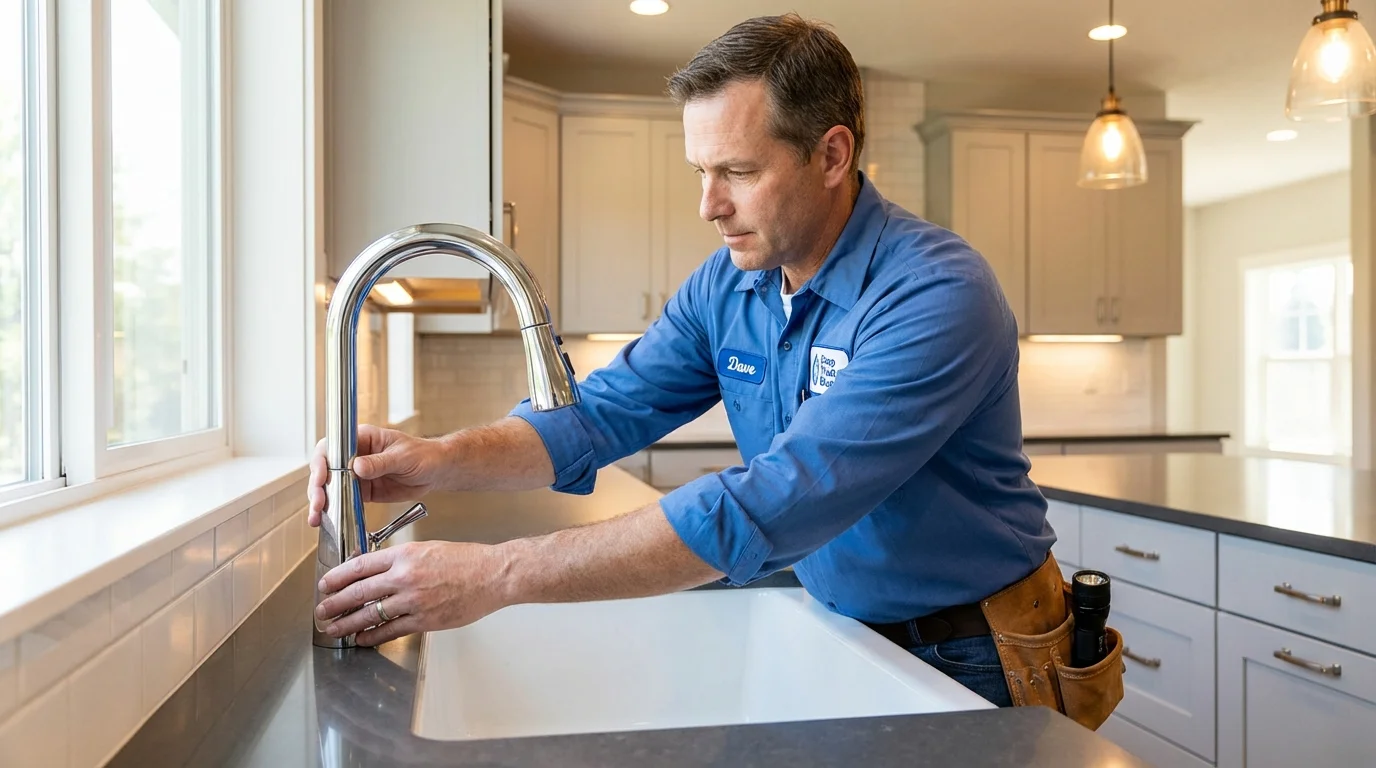 Kitchen faucet installation by Johns Plumbing LLC in Bowmansville