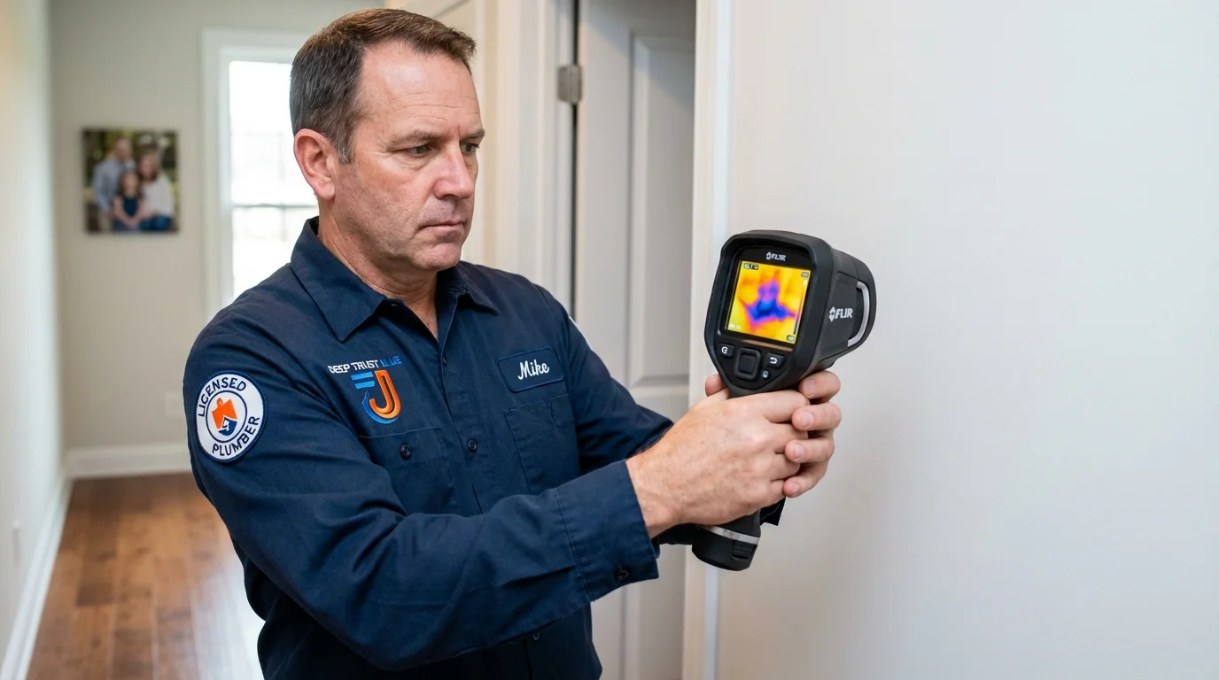 Thermal imaging leak detection by Johns Plumbing LLC in Bowmansville